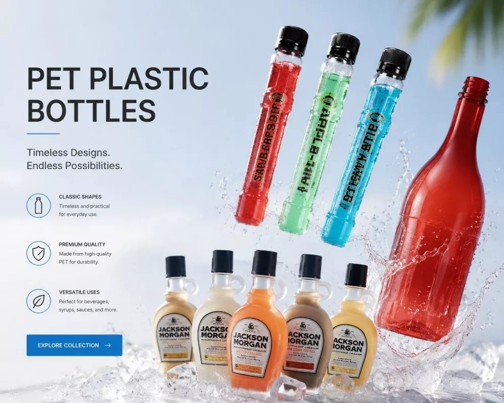 PET plastikiniai buteliai