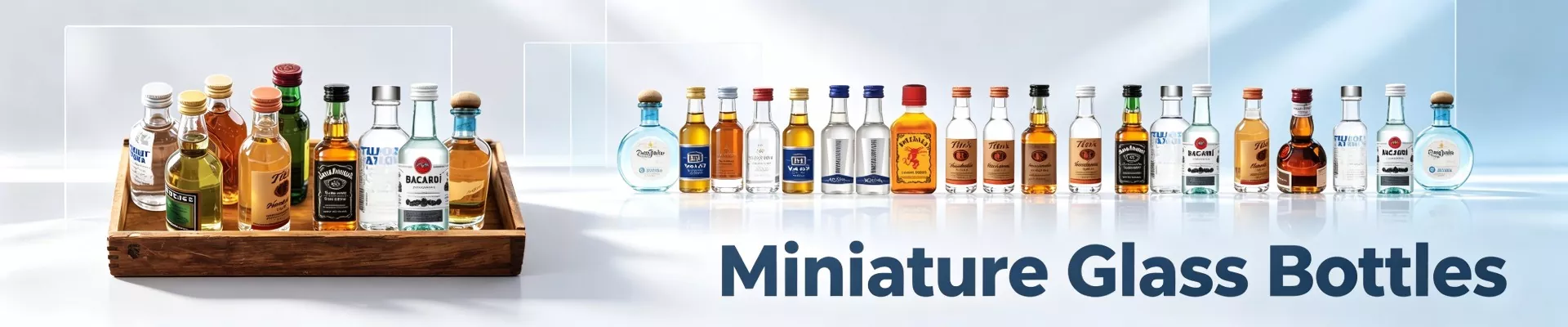 Miniatiūriniai stikliniai buteliai