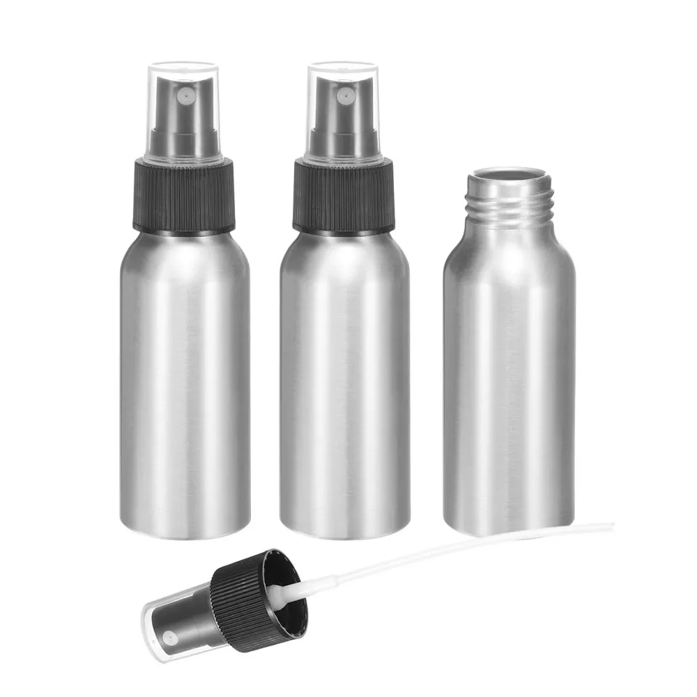 60 ml (2 uncijos) mini daugkartinio naudojimo aliuminio smulkios dulksnos purškimo buteliukas