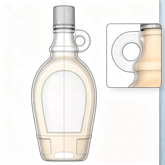 750ml PET Plastic Maple Syrup Bottle with Finger Loop